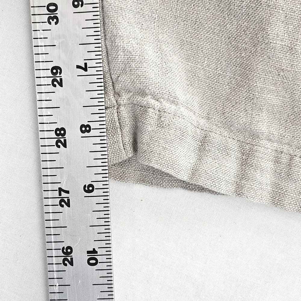 Banana Republic Mens 30 Oatmeal Pleated 100% Linen Shorts Beige Summer Casual